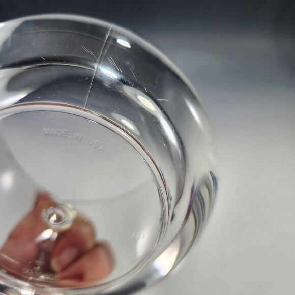 Vintage Chevron Oil Mug Unique Heavy Acrylic Crystal Clear Lucite Advertising - Picture 7 of 7